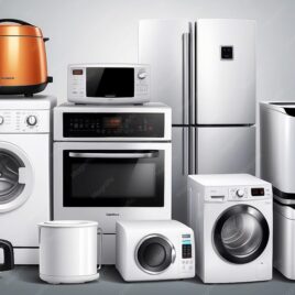 New and factory damaged household equipment